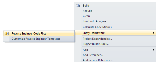 Visual Studio Context Menu
