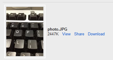 Photo as it appears in Gmail