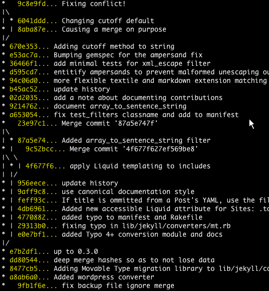 git log graph