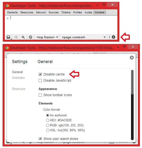 Here's a screenshot in Chrome