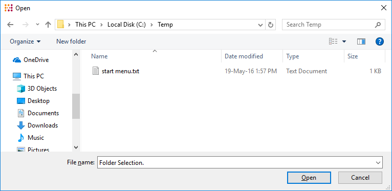 C# Folder selection dialog
