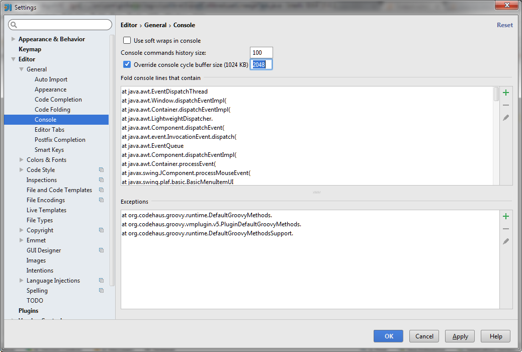 Screenshot of the Setting Window