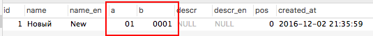 zerofill with displaywidth