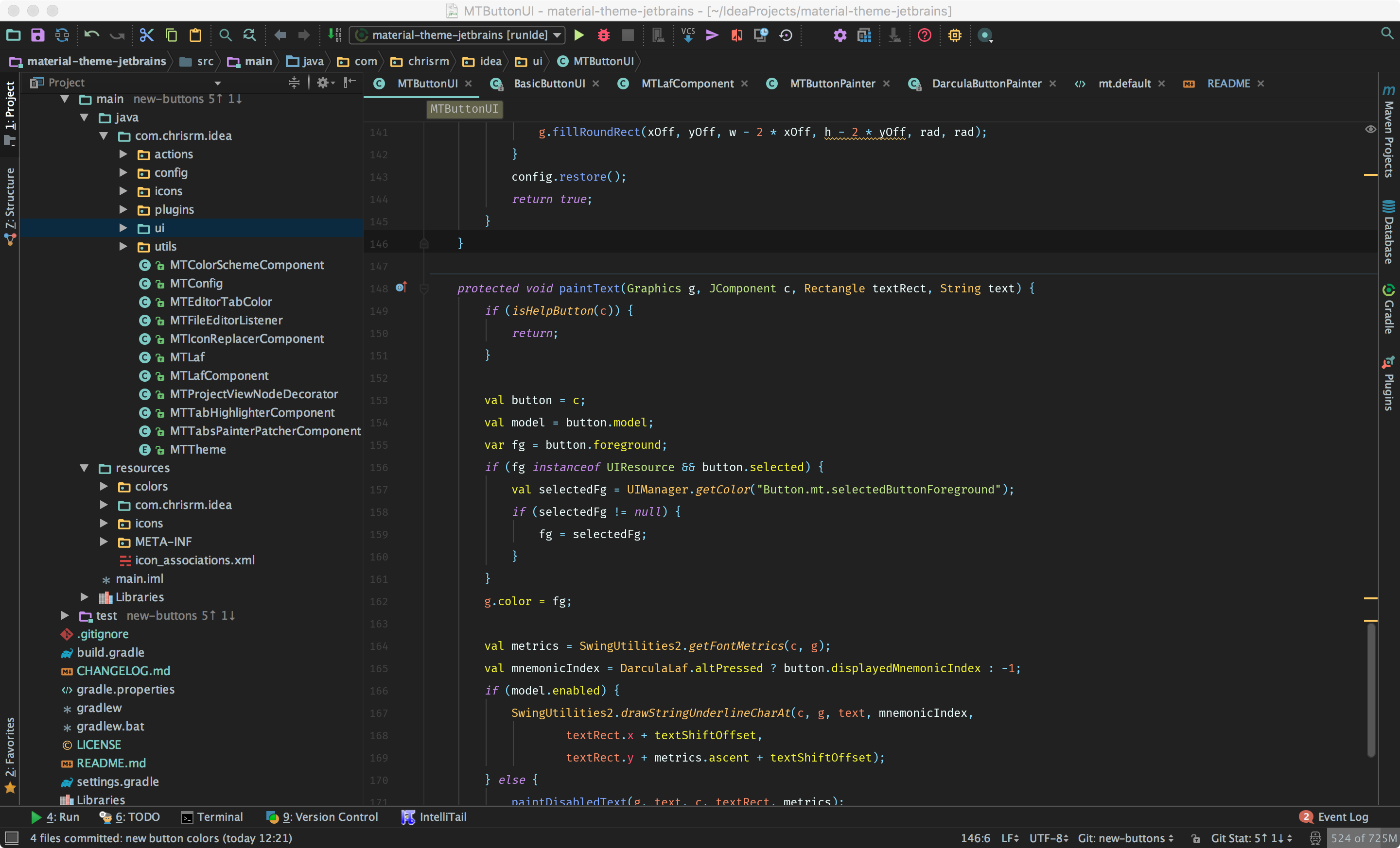A screenshot of Material UI
