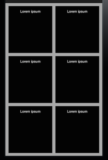 A collection view cell with section insets