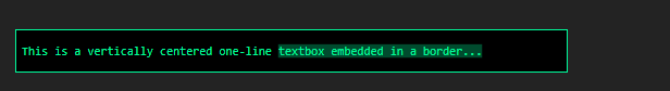 Vertically aligned single line TextBox.