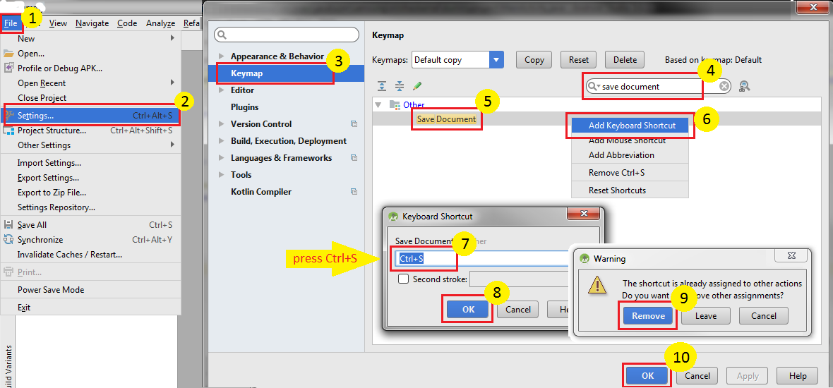 Screenshot- Save One File with Ctrl+S