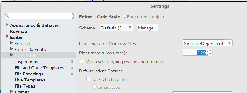 Pycharm 4 Settings Screenshot
