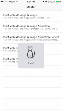 Toast Alert View Image Example