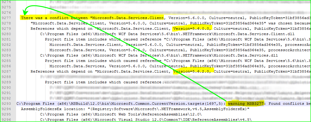 Find the error message