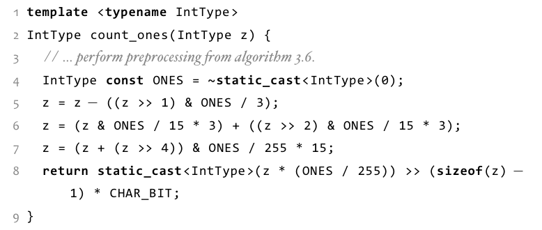 LaTeX listings example: Sideways addition