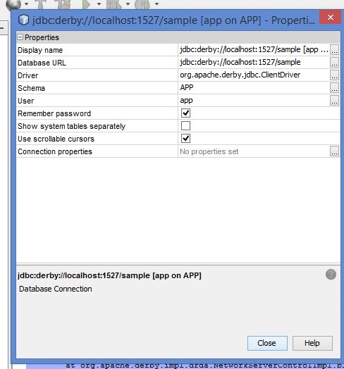 connection properties