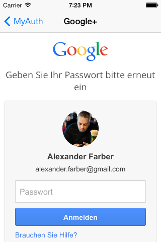 login screenshot