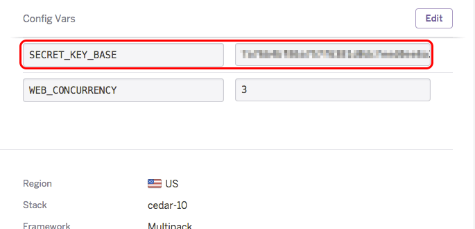 Setting SECRET_KEY_BASE in Heroku Dashboard