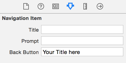 Xcode view controller navigation item