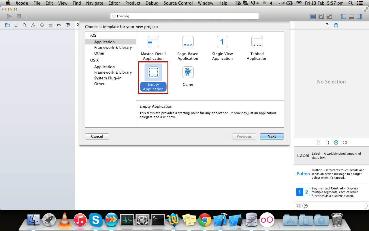 Xcode Empty Application Template