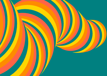 Animated worm made of overlapping circles