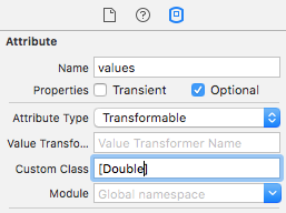 Setting custom class to array of Double