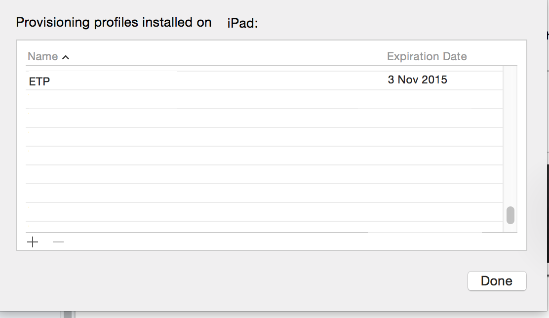 Window>Device>Provisioning Profile