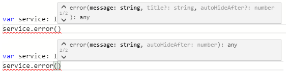 Overload intellisense