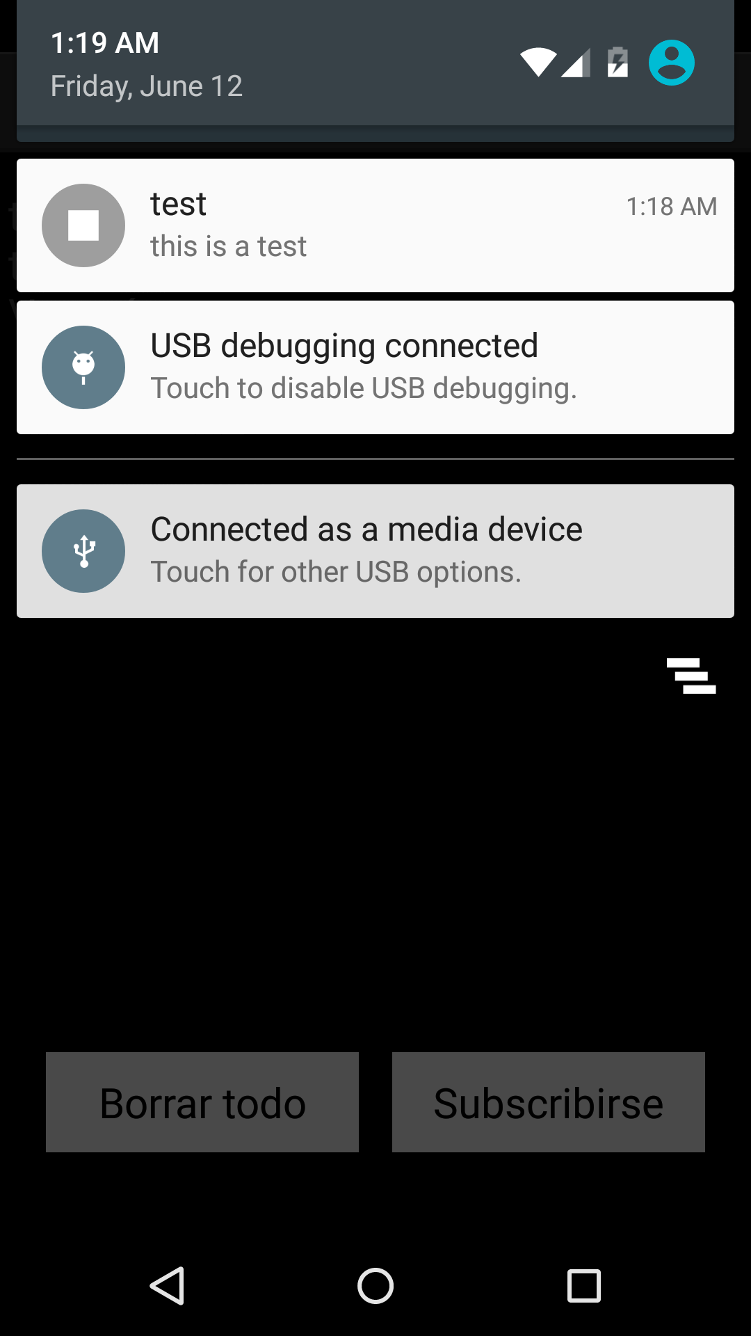 notifications opened