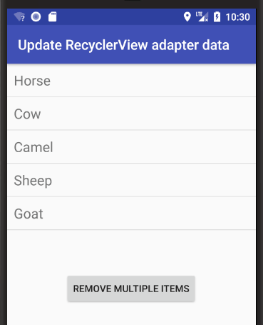 Remove multiple items