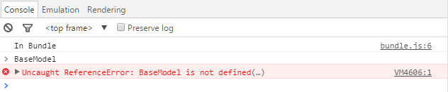 erro in console evaluation