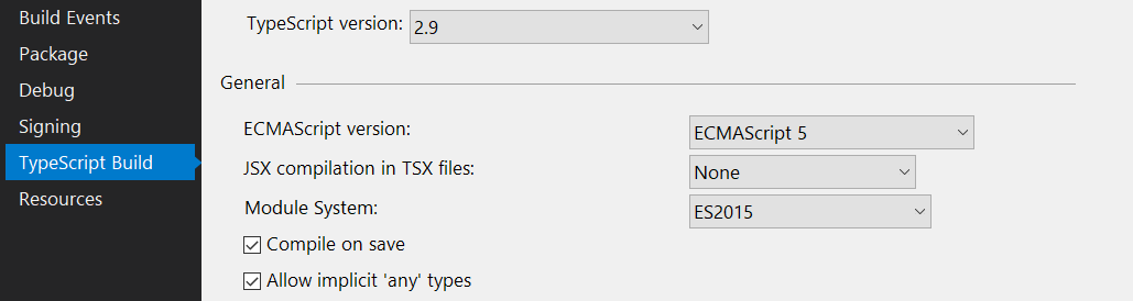 VS2017 Project Properties