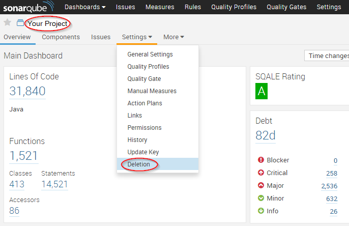 From Project Settings