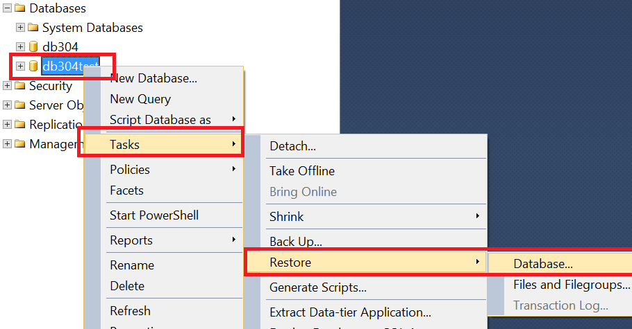 restore dialog