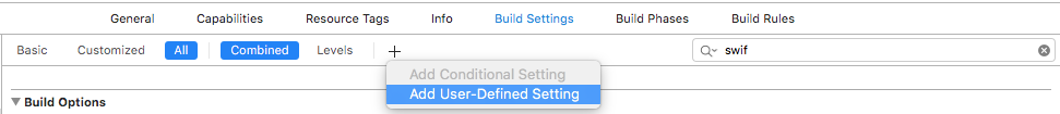 build setting