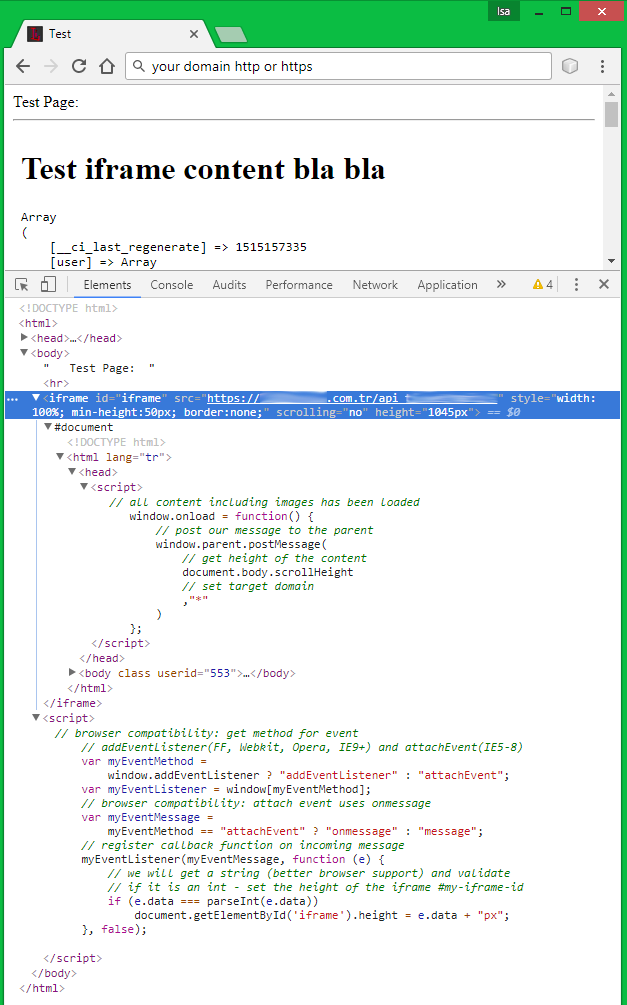 Test Work Screenshot