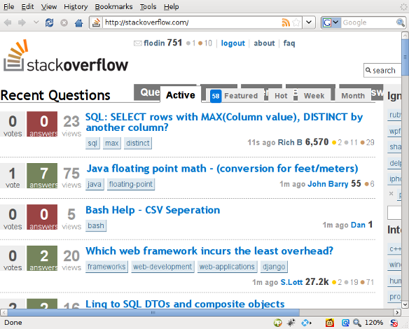 Screenshot of Firefox at 120% text zoom