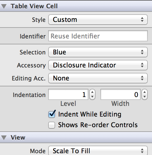 Interface Builder example