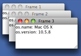 Stacked windows on Mac OS X