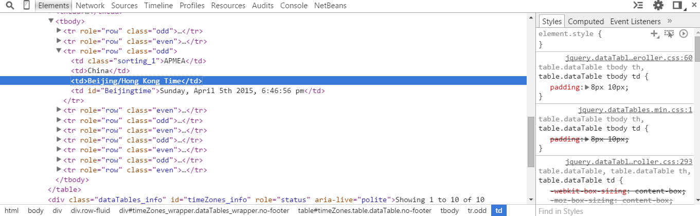 Pressing required key combinations to increase or decrease font size