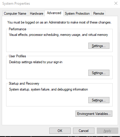 System Dialog Box