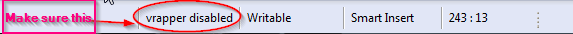 Status bar Confirmation