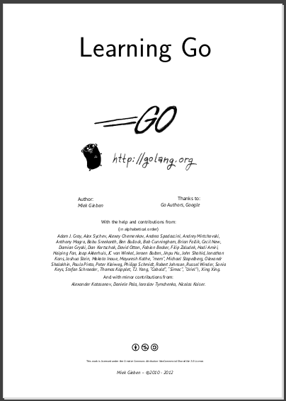 Learning Go. Miek Gieben