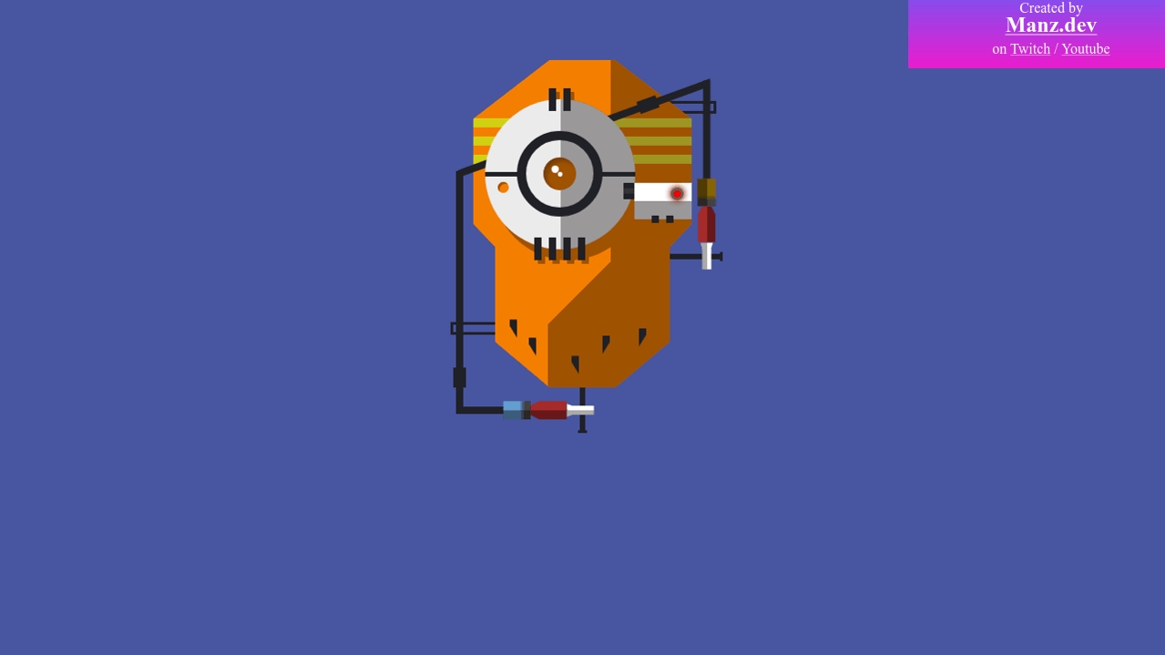 GLaDOS картофелина на чистом CSS