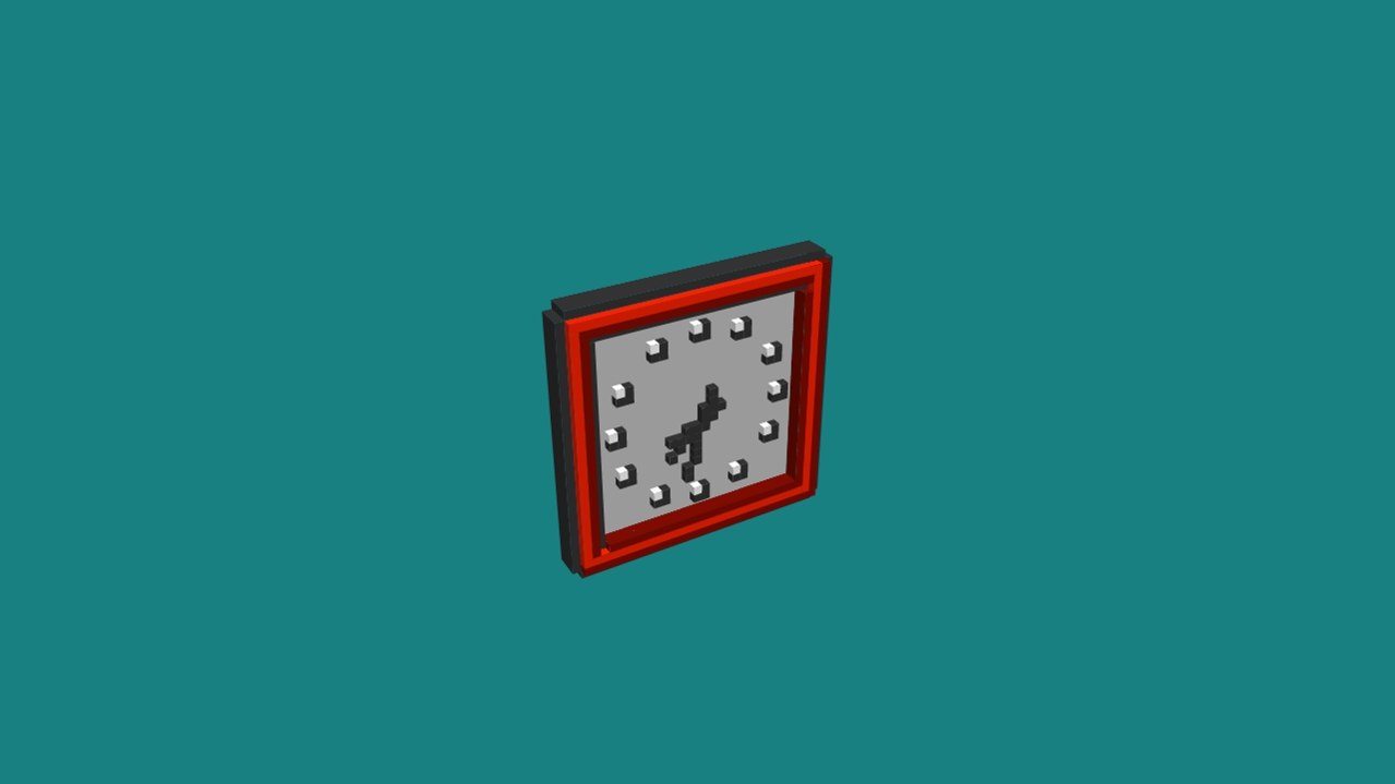 3D часы - пример html,css,js