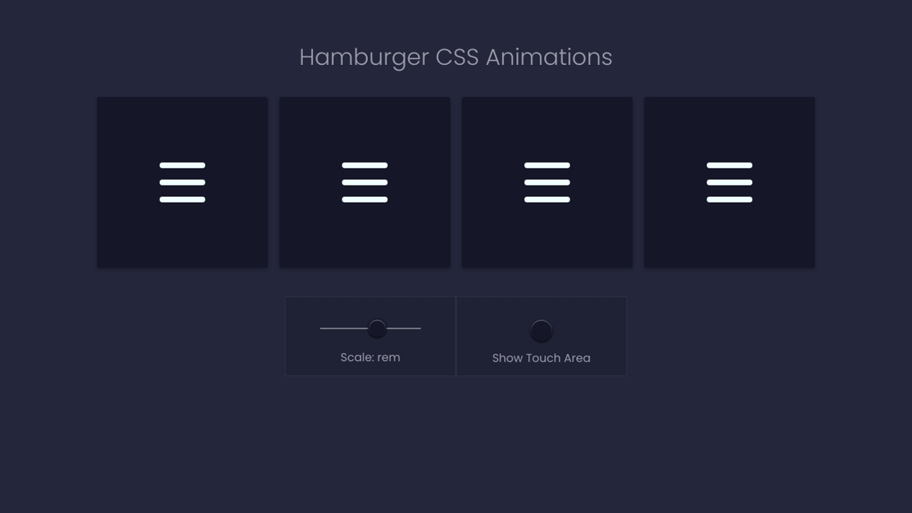 Анимированное меню-гамбургер в CSS - пример html,css,js