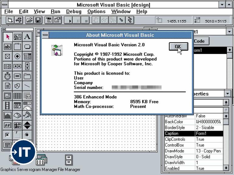 Язык программирования Visual Basic. Прадедушка С# и ранний прототип Visual Studio. Фото №5